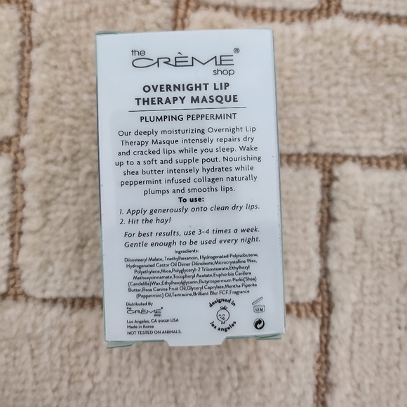 The Creme Shop Overnight Lip Therapy Masque Plumping Peppermint - Picture 2 of 4